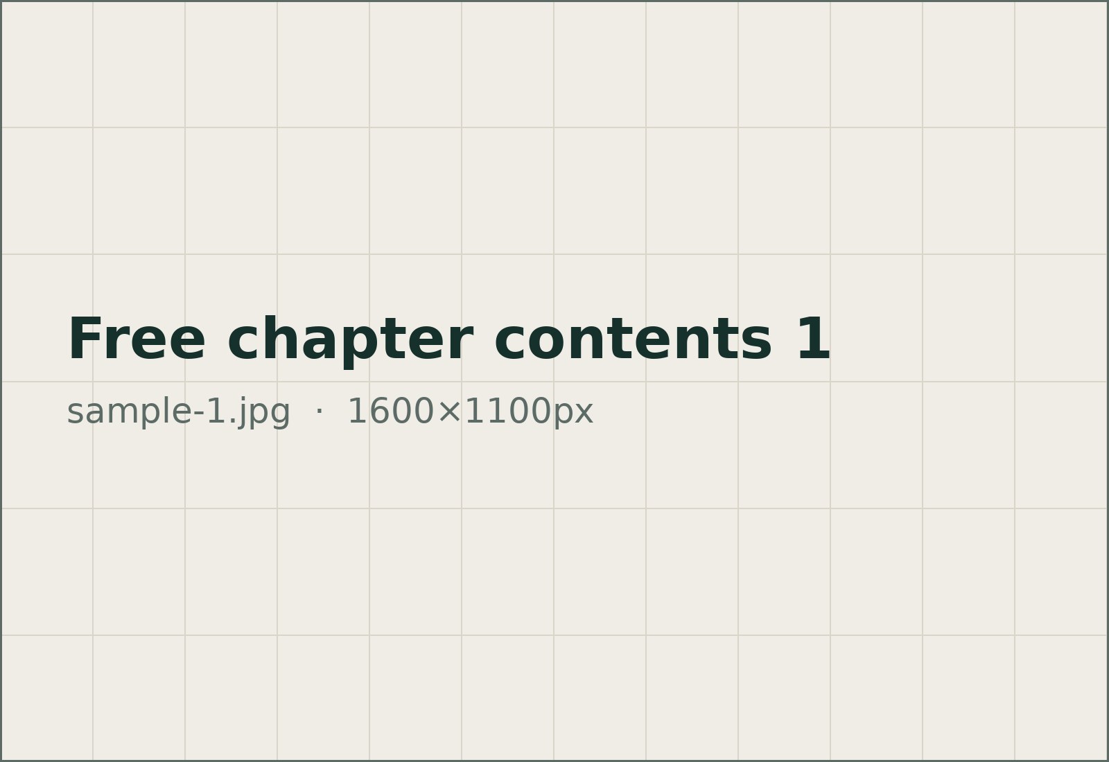 Contents of the free chapter, page 1