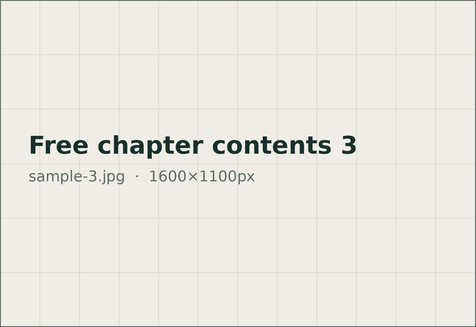 Contents of the free chapter, page 3