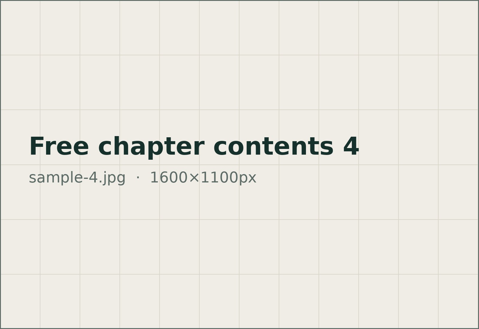 Contents of the free chapter, page 4